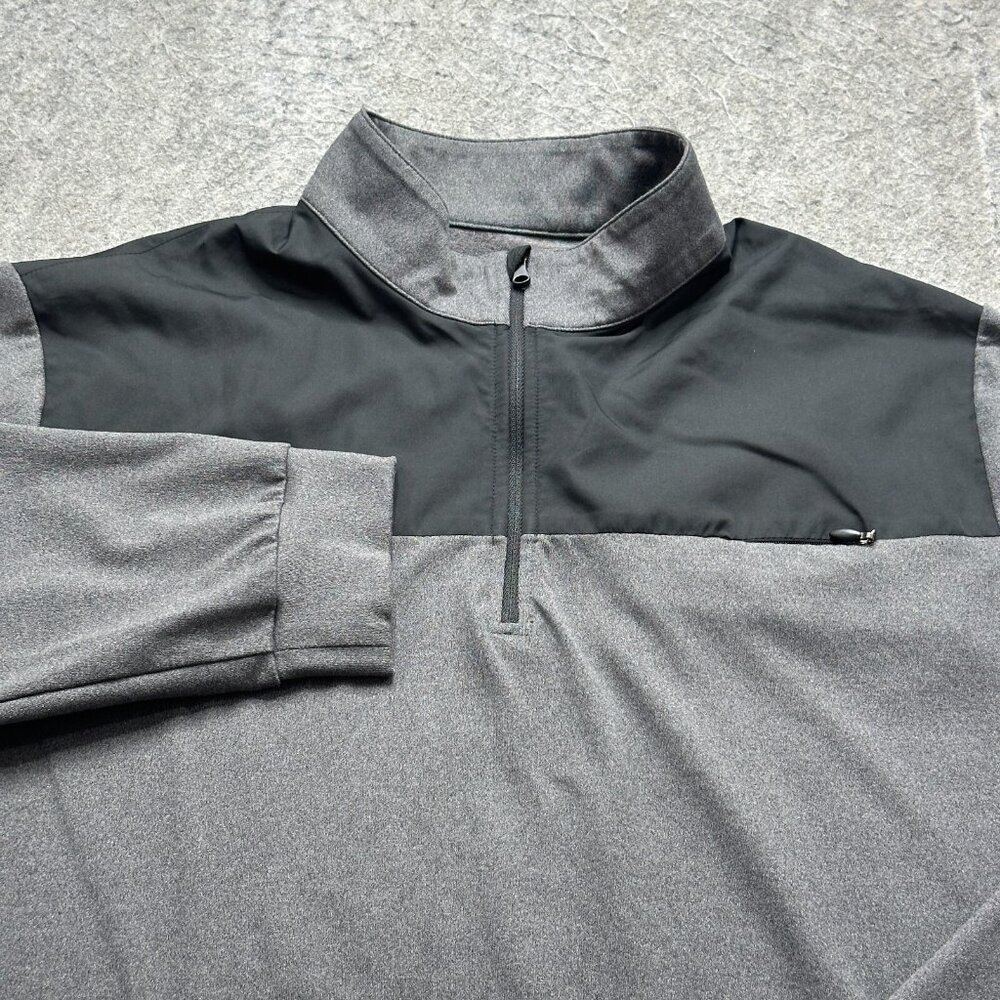 Bonobos Maide 1/4 Zip Pullover Men XL Gray Black Golf Sweatshirt Colorblock
